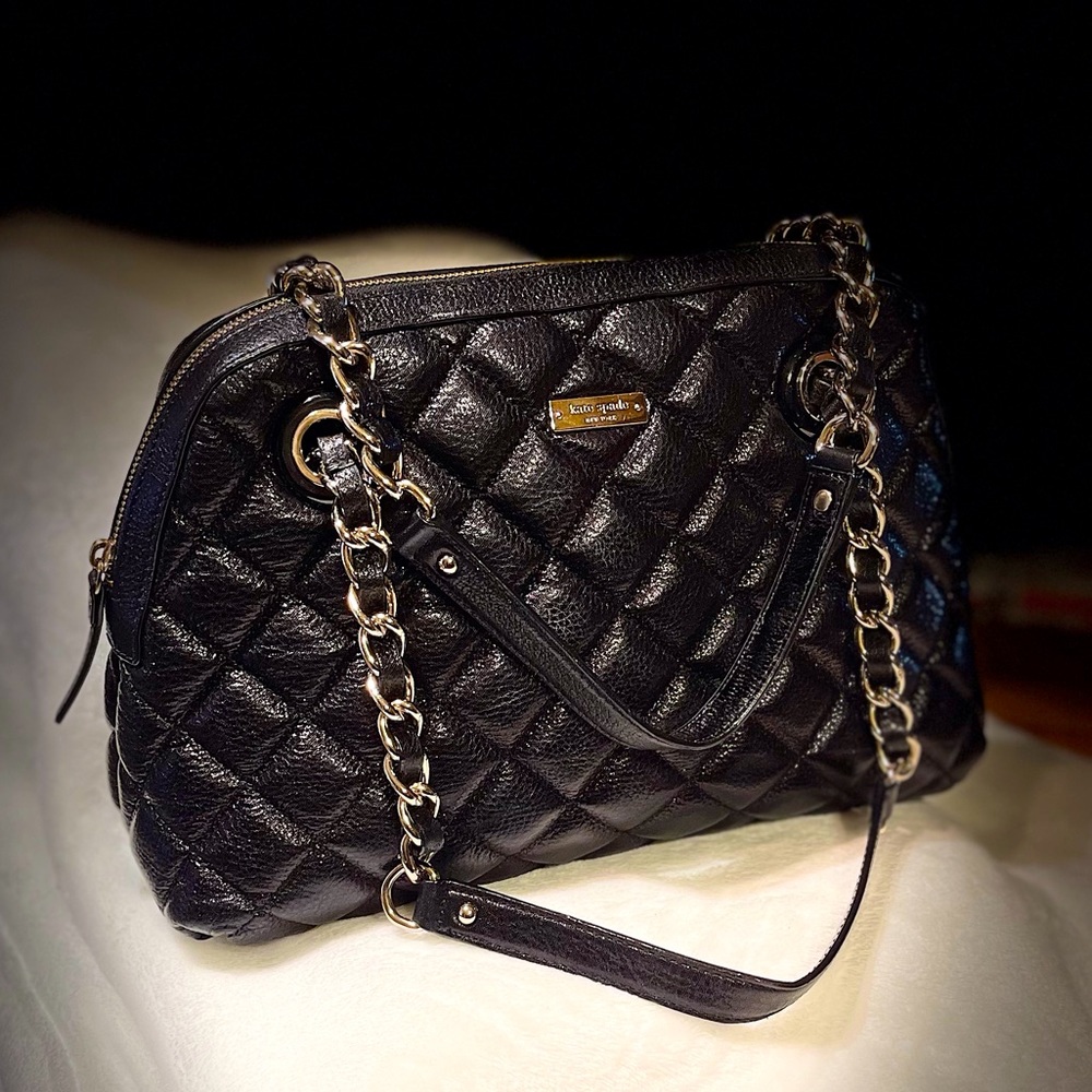 Kate Spade Goldcoast Georgiana Quilted BLK Satchel - Picture 2 of 16